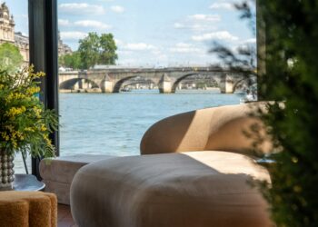 Escale Bleue vue sur la Seine et le Louvre